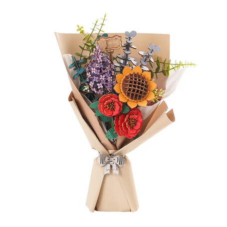 otime Flower Bouquet – Wooden DIY Flower Kit – 581 Pieces
