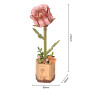 Robotime Pink Rose – Wooden DIY Flower Kit – 106 Pieces