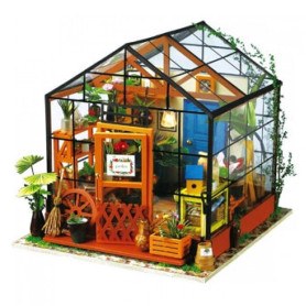 Robotime Kathy’s Green House – 1:24 DIY Miniature with LED
