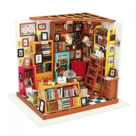 Robotime Sam’s Study Room – 1:24 Miniature DIY Kit with LED