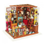 Robotime Sam’s Study Room – 1:24 Miniature DIY Kit with LED