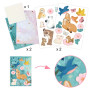 Djeco Fluffy Box – 6-in-1 Creative Activities Set – Soft Animals Theme