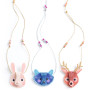 Djeco 3 Secret Animal Necklaces – Creative Sewing Kit for Ages 6+