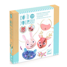 Djeco 3 Secret Animal Necklaces – Creative Sewing Kit for Ages 6+