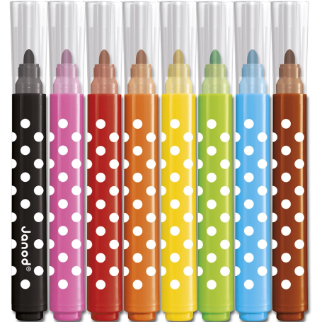 Feutres Jumbo Janod – 8 couleurs lavables dès 12 mois