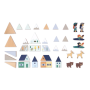 Wooden Cubes Set – White Valley Cross Roads Janod – 35 pieces