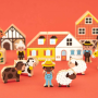 Wooden Blocks Set Countryside – Cross Roads Construction Toy Janod