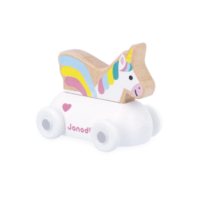 Wooden Unicorn Car - Enchanted Kingdom Cross Roads Janod