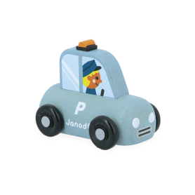 Wooden Police Car City - Cross Roads Janod | Toy for 12 months and up