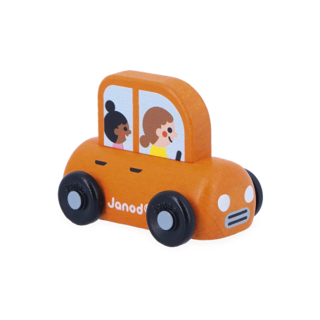 Wooden Police Car City - Cross Roads Janod | Toy for 12 months and up