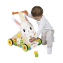 Chariot Multi-Activités Lapin en bois Janod - Jouet d’éveil