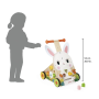 Chariot Multi-Activités Lapin en bois Janod - Jouet d’éveil