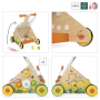 Chariot Multi-Activités Lapin en bois Janod - Jouet d’éveil