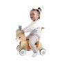 Porteur Âne en bois Janod – Jouet d’éveil avec boîte à formes