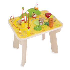 Wooden Farm Activity Table – Janod multi-activity baby toy