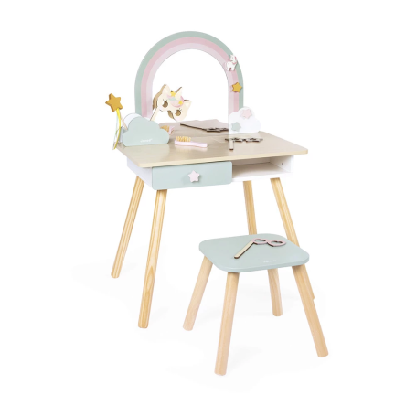 Coiffeuse Licorne en bois avec accessoires – Janod