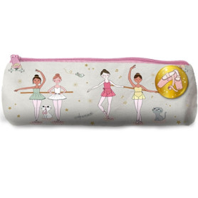 Round Pencil Case Ballerinas – Cotton School Case with | Cartes d’Art