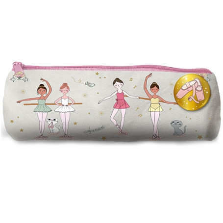 Round Pencil Case Ballerinas – Cotton School Case with | Cartes d’Art
