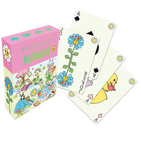 Kawaï 54-Card Deck – Traditional Playing Cards| Cartes d’Art