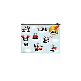 Porte-monnaie Pandas – Mini pochette en coton|Cartes d’Art