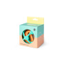 Set de 2 balles sensorielles bébé – Silicone souple orange/vert