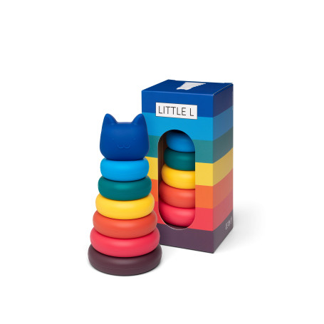 Tour empilable chat couleurs vives - Little T