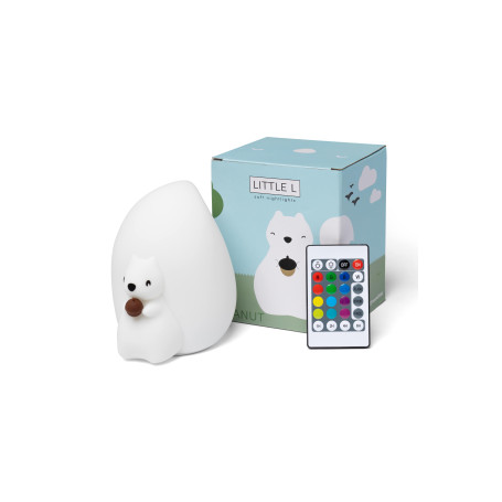 Veilleuse bébé Lil’Écureuil Cacahuète - Lumière douce & rechargeable