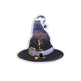 Witch Necklace & Black Cat Ring Set – Magical Halloween jewelry