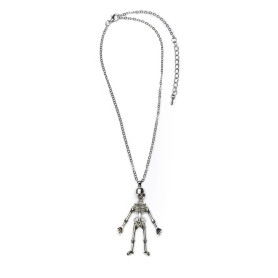 Skeleton Necklace – Spooky Halloween pendant with moving limbs