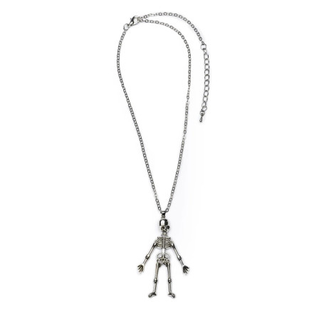 Skeleton Necklace – Spooky Halloween pendant with moving limbs