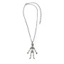 Skeleton Necklace – Spooky Halloween pendant with moving limbs