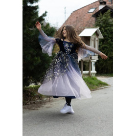 Robe noire Twilight 5/6 ans – Déguisement féerique enfant étoilé