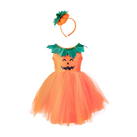 Robe de princesse citrouille 3/4 ans – Déguisement enfant Halloween
