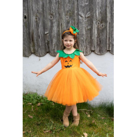 Pumpkin Princess Dress 3/4 years – Halloween costume with headband