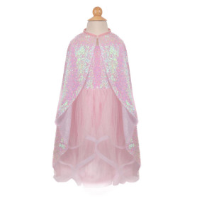 Cape sequins rose Twirl 4/6 ans – Cape enfant brillante et féerique