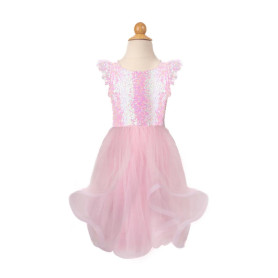 Robe à paillettes rose Twirl 3/4 ans – Déguisement enfant scintillant