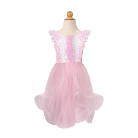 Robe à paillettes rose Twirl 3/4 ans – Déguisement enfant scintillant