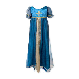 Tudor Queen Dress teal blue 5/6 years – Royal medieval kids’ costume