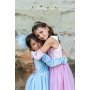 Robe de princesse bleue velours Elsa – Déguisement enfant féerique