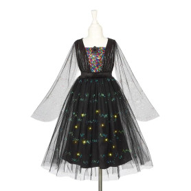 Agatha Black Witch Dress 5/7 years – Kids’ glowing Halloween costume