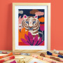 Atelier 64 Djeco – Fauve canvas embroidery kit with wooden frame