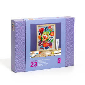 Atelier 23 Djeco – Kit peinture Mélange de Couleurs Champs