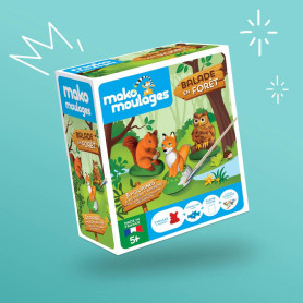 Mako Moulages Balade en Forêt – Kit créatif 3 moules animaux dès 5 ans