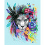 CreArt Boho Lion – Adult Paint by Numbers  with 20 acrylic paints