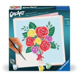 CreArt Bouquet of Roses – Adult Paint by Numbers with 14 colors