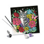 CreArt Cat – Adult Paint by Numbers 20x20 cm, 14 acrylic paints