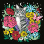 CreArt Chat – Peinture par numéros adulte 20x20 cm design Pixie Cold