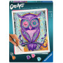 CreArt Owl – Adult Paint by Numbers Kit  with 17 acrylic paints