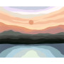 CreArt Minimal Landscape – Peinture par numéros adulte 20 couleurs