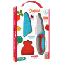 Chefclub Kids Blue/Red Chef’s Knife – Safe cooking knife